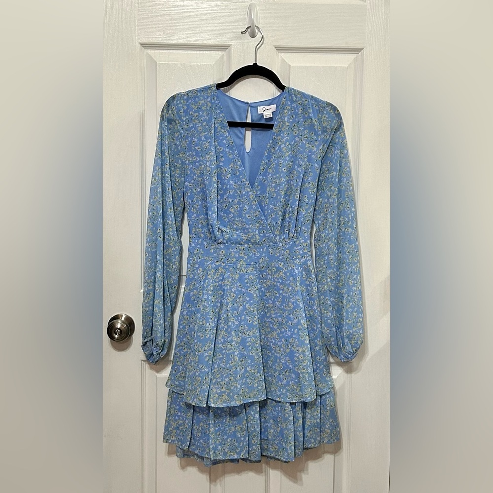 Blue long sleeve dress